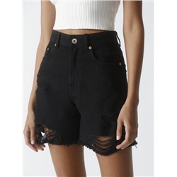 RIPPED DENIM SHORTS