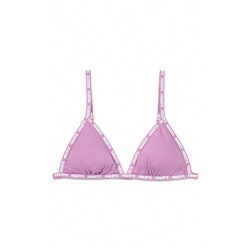 Sujetador triangular algodón copas extraíbles lila