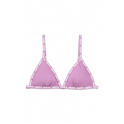 Sujetador triangular algodón copas extraíbles lila