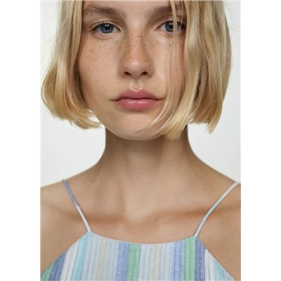 Vestido lino rayas