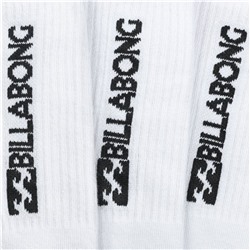 Billabong Unisex Crew Tennis Socken 3 Paar weiß BG-01 CREW