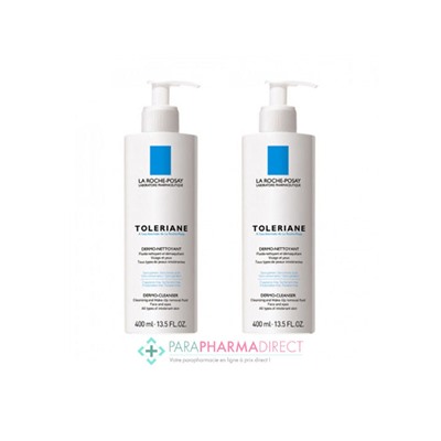 La Roche Posay Toleriane Dermo-Nettoyant Fluide Visage & Yeux 2x400mlLot  × 2