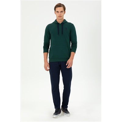 Erkek Koyu Yeşil Basic Sweatshirt