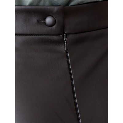 Расклешенная юбка из искусственной кожи