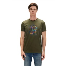 Bad Bear, One Way 0 Yaka Erkek Tshirt - Koyu Haki
