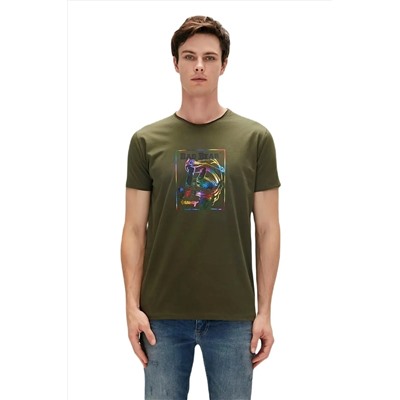 Bad Bear, One Way 0 Yaka Erkek Tshirt - Koyu Haki