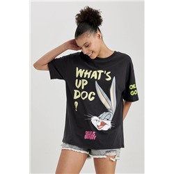 Defacto Coool Looney Tunes Oversize Fit Baskılı Kısa Kollu %100 Pamuk Tişört A6405AX23SM