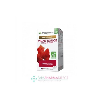 ArkoPharma ArkoGélules - Vigne Rouge - Jambes Légères - BIO 45 gélules