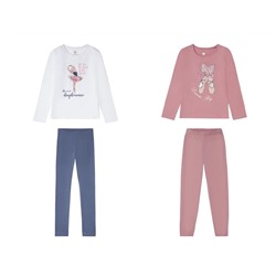 PEPPERTS® Mädchen Pyjama, mit Glitzerprint