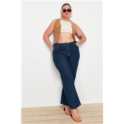 Indigo Yüksek Bel Geniş Paça Büyük Beden Wide Leg Jeans TBBAW23CJ00020