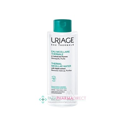 Uriage Eau Micellaire Thermale - Démaquille & Purifie - Peaux Mixtes à Grasses 500 ml