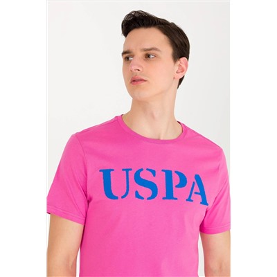 Erkek Pembe Basic Bisiklet Yaka Tişört