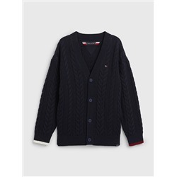 TOMMY HILFIGER KIDS' CLASSIC CABLE CARDIGAN