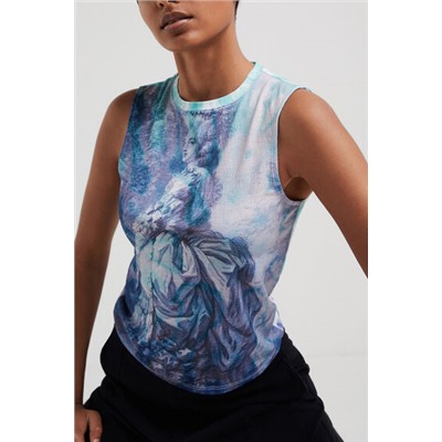 Camiseta arty canalé
