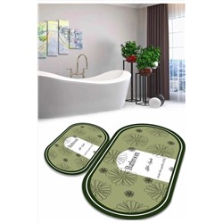 WOOLLY HOME COLLECTİON Dijital Kaymaz Yıkanabilir Modern 2'li Banyo Paspası Wllybny-132 WLLY-BNY-BN126