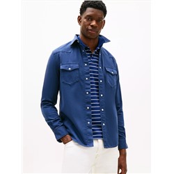 Regular Fit Denim Western Shirt