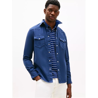 Regular Fit Denim Western Shirt
