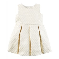 Metallic Jacquard Floral Dress