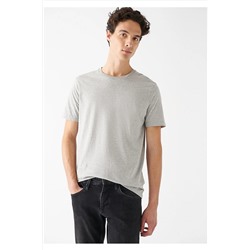 Mavi Gri Basic Tişört Slim Fit / Dar Kesim 065574-30781
