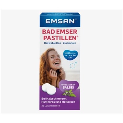 Bad Emser Pastillen Halstabletten mit Salbei, 30 St