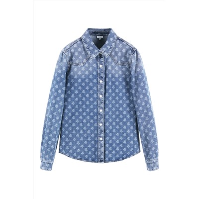 Camisa vaquera Azul claro y crudo
