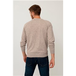 Jersey de lana y cachemir Beige jaspeado