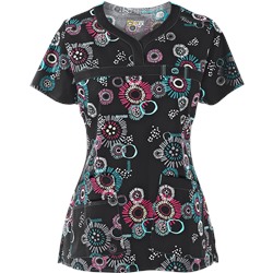 WonderWink Scrubs WonderFLEX Festival Season Print Top