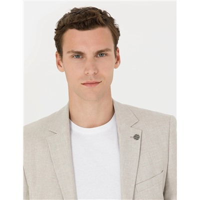 Bej Ex. Slim Fit Ceket