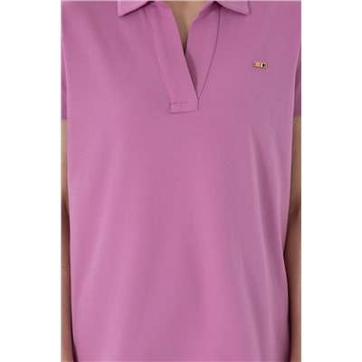 Kadın Pembe Basic Polo Yaka Tişört