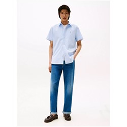 Short-Sleeve Stripe Oxford Shirt