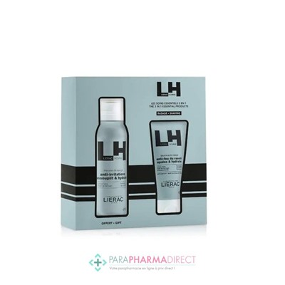 Lierac Homme Coffret Anti Irritations Baume Après-Rasage 75ml + Mousse de Rasage 150ml Offerte