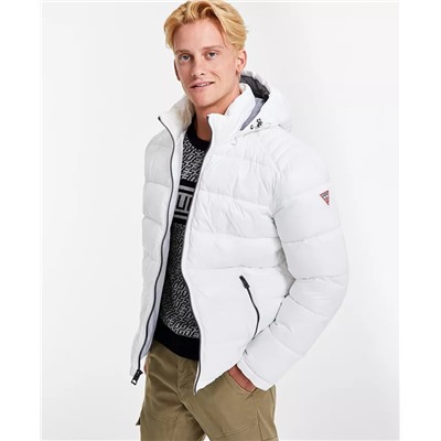 GUESS Men's Hooded Puffer Coat