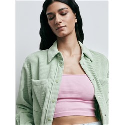 Hemdbluse aus Strukturstoff
