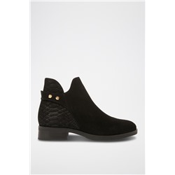 Botines de nobuk Negro