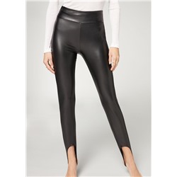 Thermo Skinny Leggings mit Fersenband