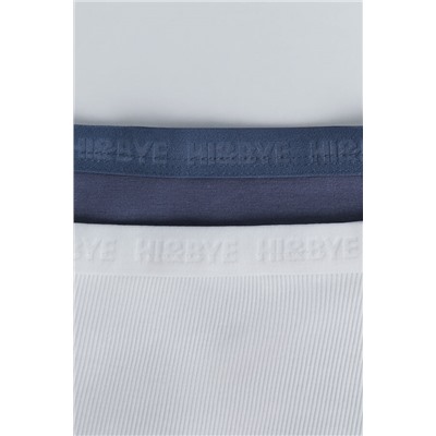 Pack 2 bragas bóxer azul, blanco