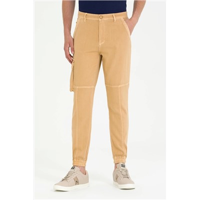Erkek Camel Kanvas Pantolon