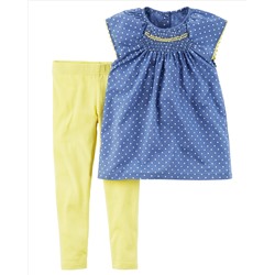 2-Piece Smocked Top & Legging Set