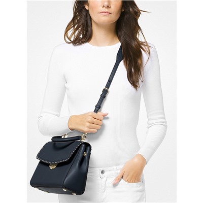 MICHAEL MICHAEL KORS Ava Medium Scalloped Leather Satchel