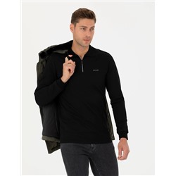 Siyah Regular Fit Sweatshirt