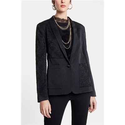 Blazer jaquard flecos