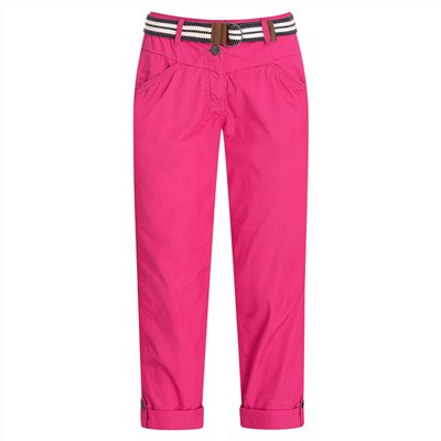 7/8 Damen Hose mit gestreiftem Gürtel