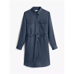 Long-Sleeve Belted Utility Shirtdress