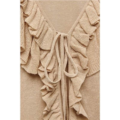 RUFFLED KNIT TOP