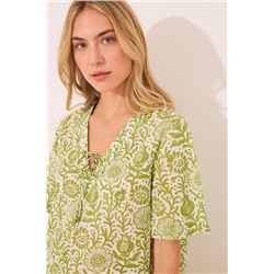 Camisón floral algodón estampado