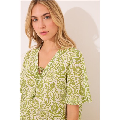 Camisón floral algodón estampado