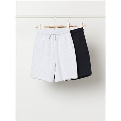PACK OF 2 PAIRS OF BASIC FLEECE SHORTS