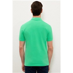 Erkek Elma Yeşili Basic Polo Yaka Tişört