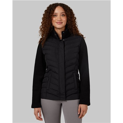 WOMEN'S MIXED MEDIA CHEVRON JACKET