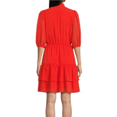 NANETTE nanette lepore Tiered Neck Tie Mini Dress